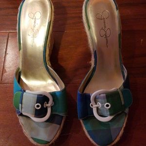 Jessica Simpson 10 plaid espadrilles